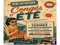 Médiathèque fermeture estivale