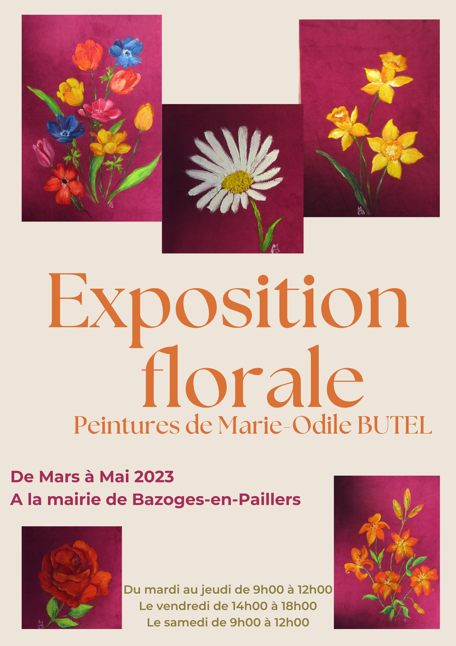 Affiche expo florale Butel